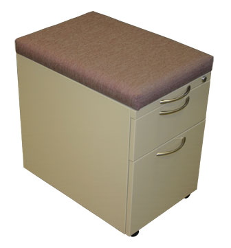 Box/File Mobile Pedestal with Cushion Top