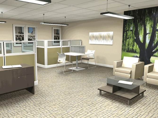 Office Design, 3D Office Design Floor Plan