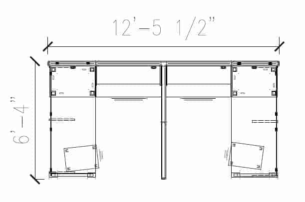 6×6 Powered Cubicles with 53 High Panels 211