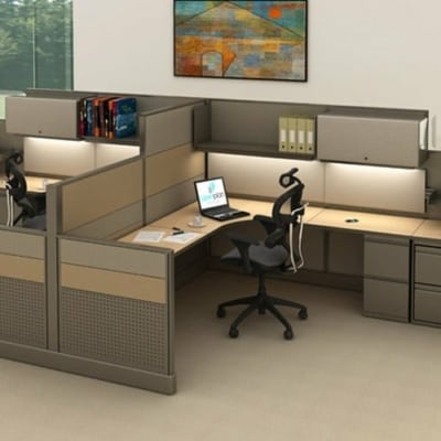 #254 9’x7′ High/low Cubicle 1
