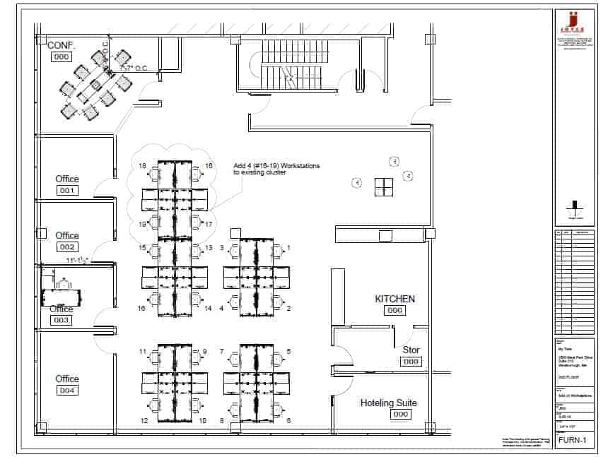 Developing an office Floor Plan for a tech startup