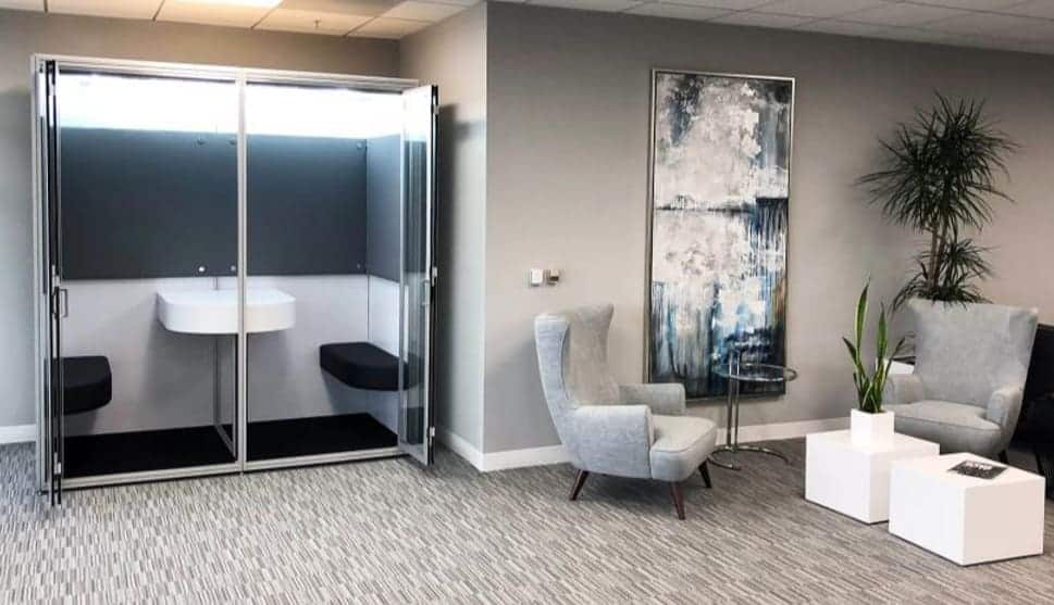 Glass Cubicle Reception Area Acoustic Office Phone Booths