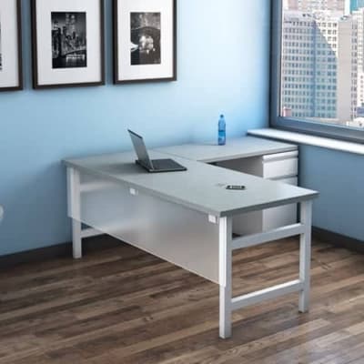 static l-shaped desk