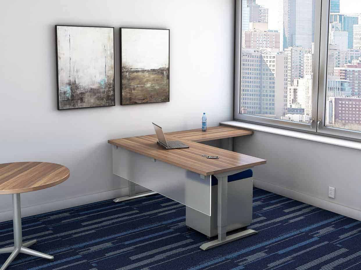 Office height adjustable desk