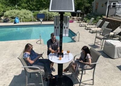 Solar charging table