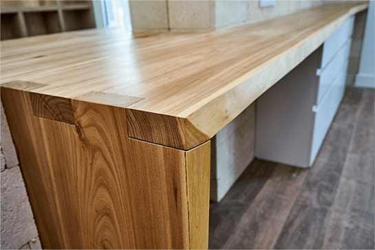 Custom wood desk