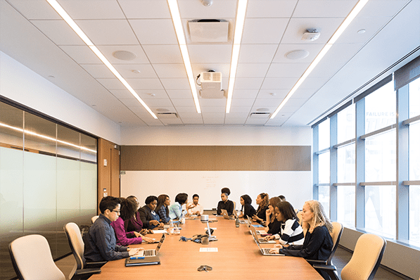 team meeting in meeting room
