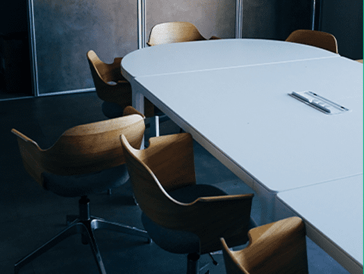 Wood conference room chairs