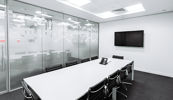 Conference room table and chairs