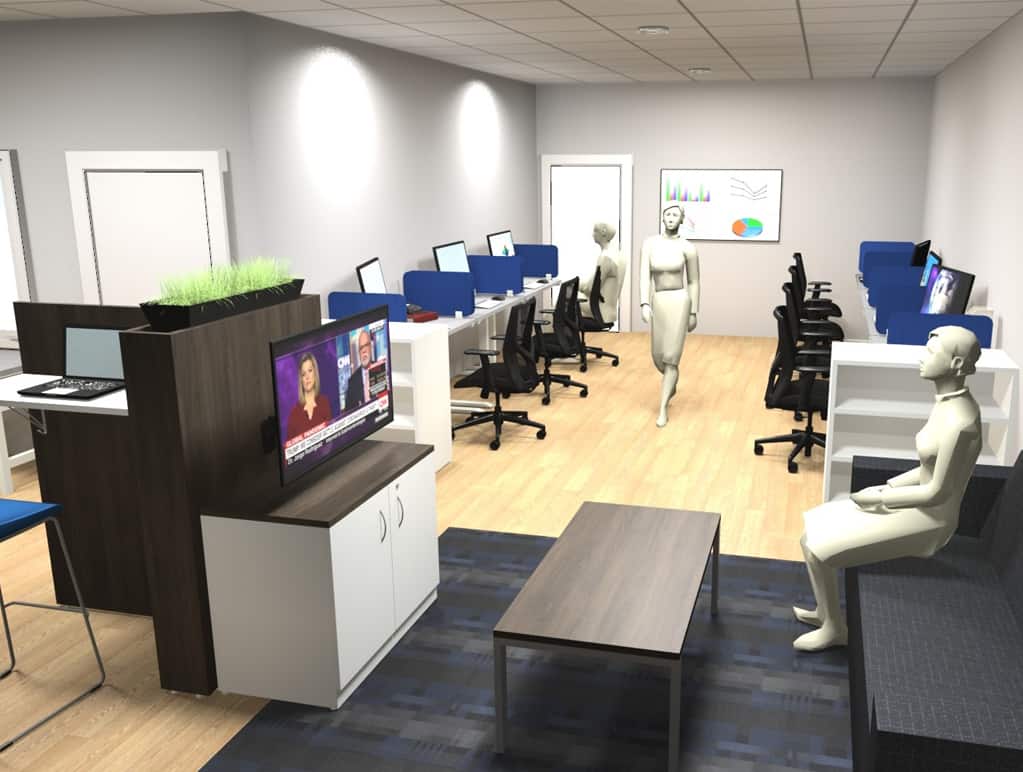 Office hybrid design 