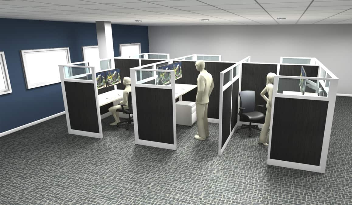 Office Furniture Workstations: Desks, Cubicles, Benching