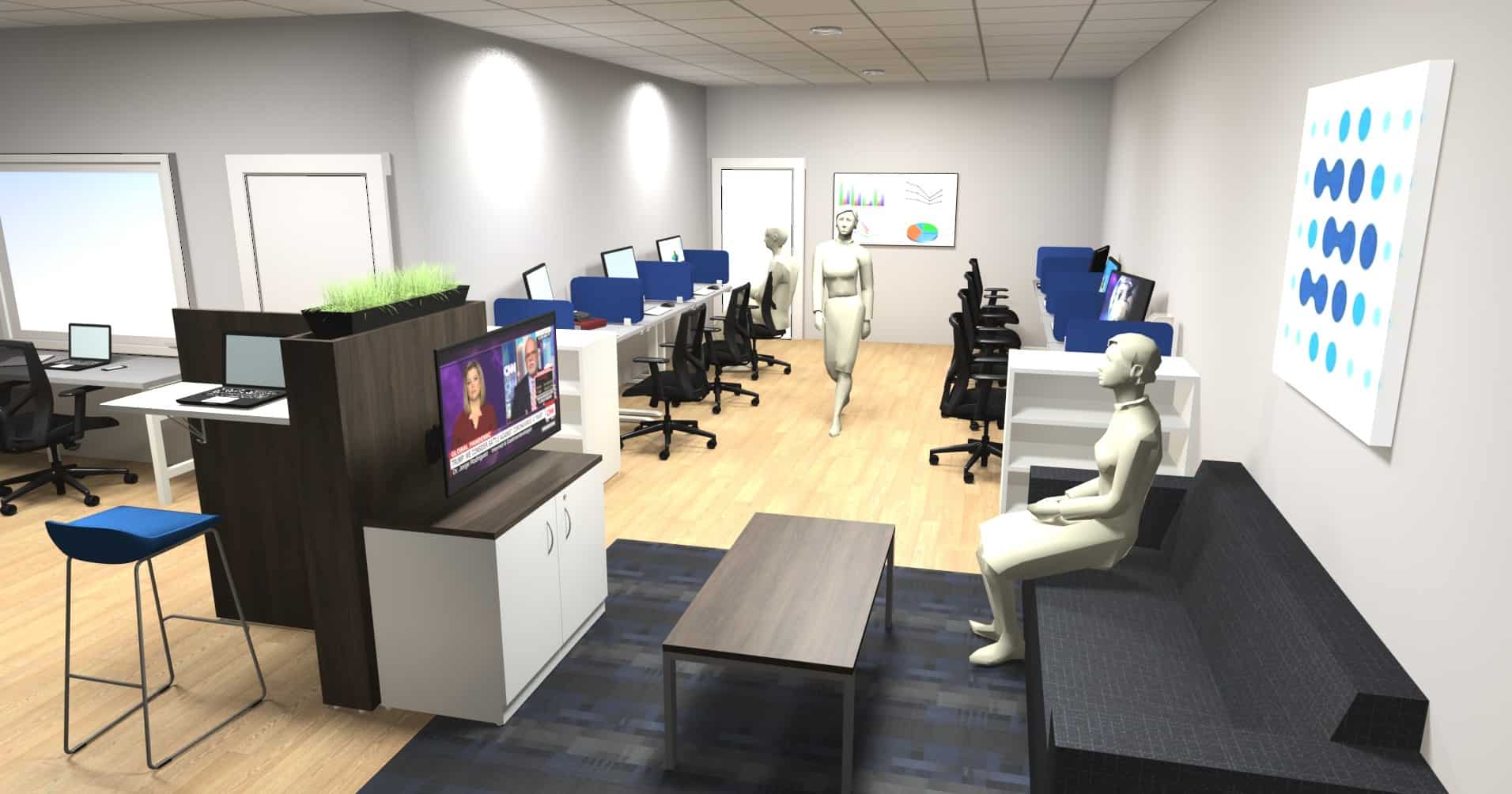 hybrid office design