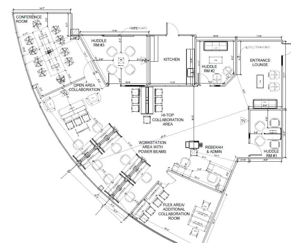 hybrid office layout