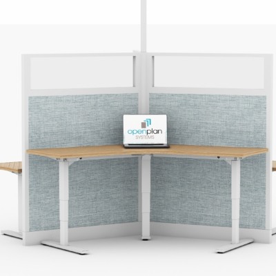 3 Person 120 Degree Desking with Panels