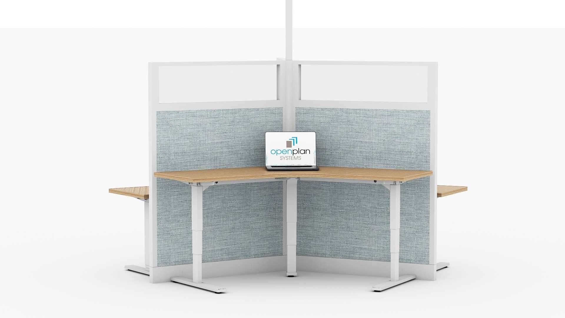 3 Person 120 Degree Desking with Panels