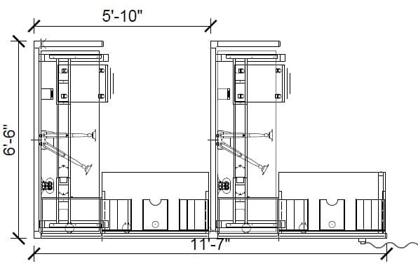 Hybrid Height Adjustable 2-pack Workstations