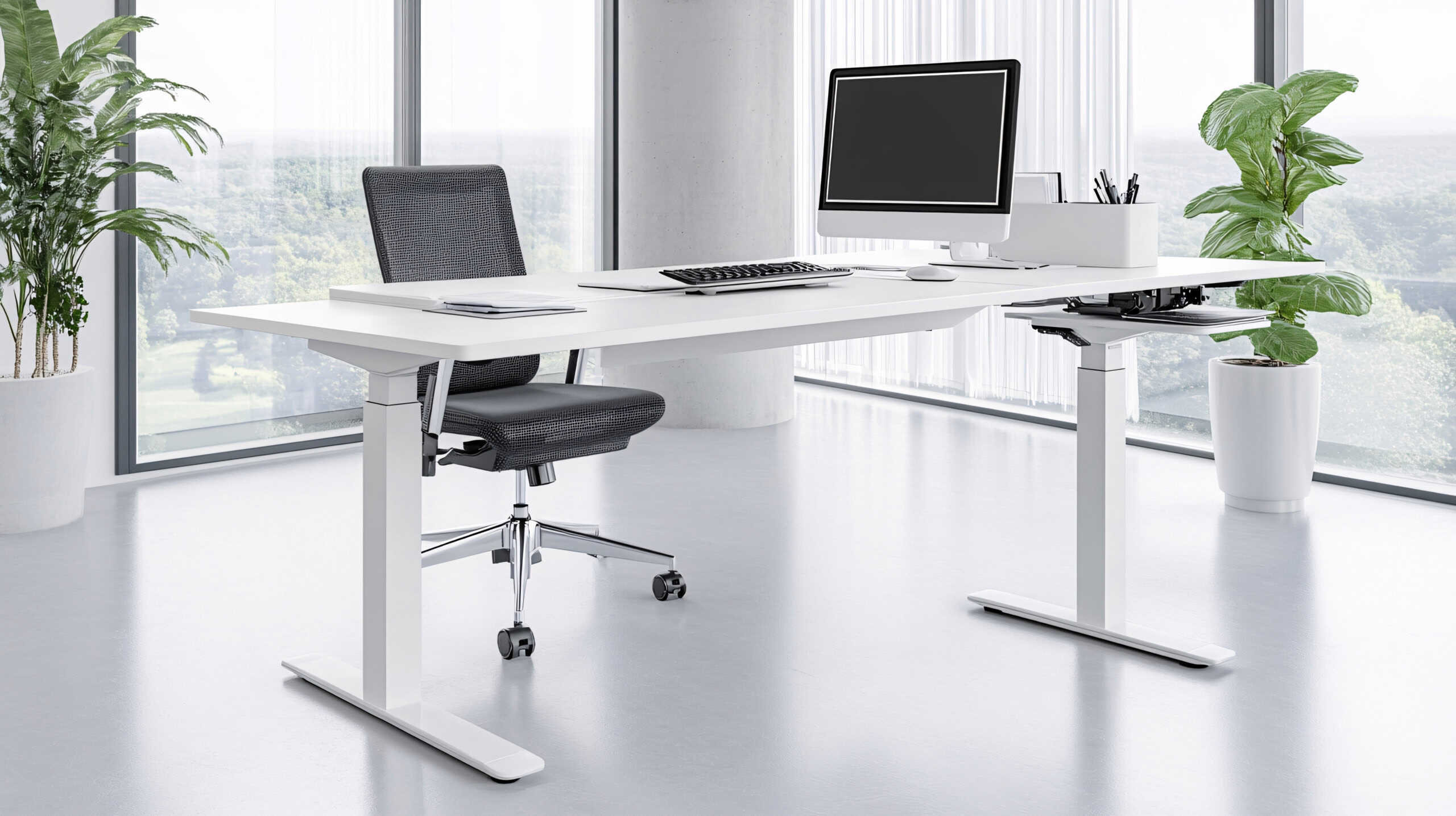 standing height-adjustable desk